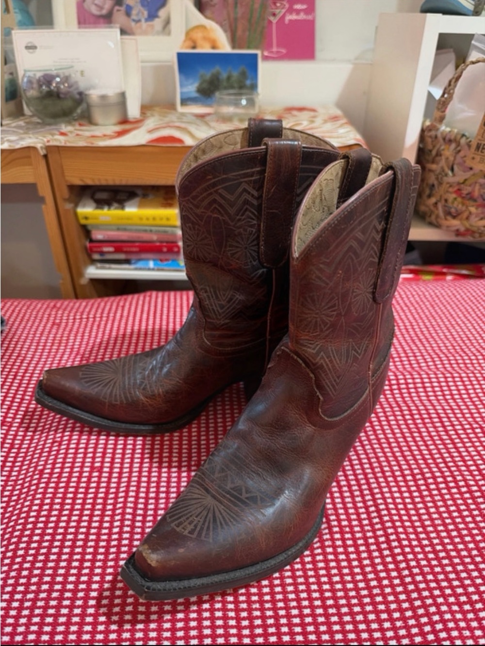 Women’s Brown Snip-Toe Cowboy Boots - Tony Lama